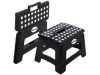Taboret stołek składany antypoślizgowy krzesło podest 150kg 22cm czarny