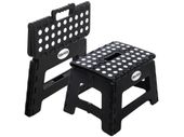Taboret stołek składany antypoślizgowy krzesło podest 150kg 22cm czarny