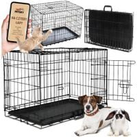 Klatka dla zwierząt kojec dla psa transporter 76x48x53 metalowy mocny duży