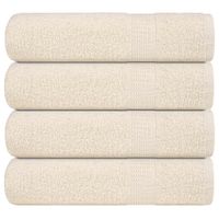 Ręczniki kąpielowe, 4 szt, kremowe, 70x140 cm, bawełna 100%