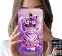 ETUI DO HUAWEI MATE 10 PRO - SŁODKI TYGRYSEK NA RÓŻOWYM TLE + FOLIA
