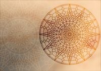 FOTOTAPETA mur marmur złote koło linie pas 350x245