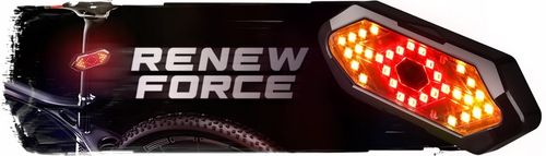 Lampka rowerowa tylna KIERUNKOWSKAZ tył na rower sygnalizator USB + pilot na Arena.pl