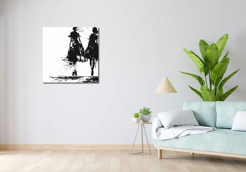 Obraz 70x70cm Atramentowy Przerys na Arena.pl