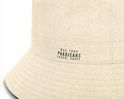 KAPELUSZ Letni z SIATKĄ Rybacki Bucket Hat KREMOWY Bawełniany Pako Jeans na Arena.pl