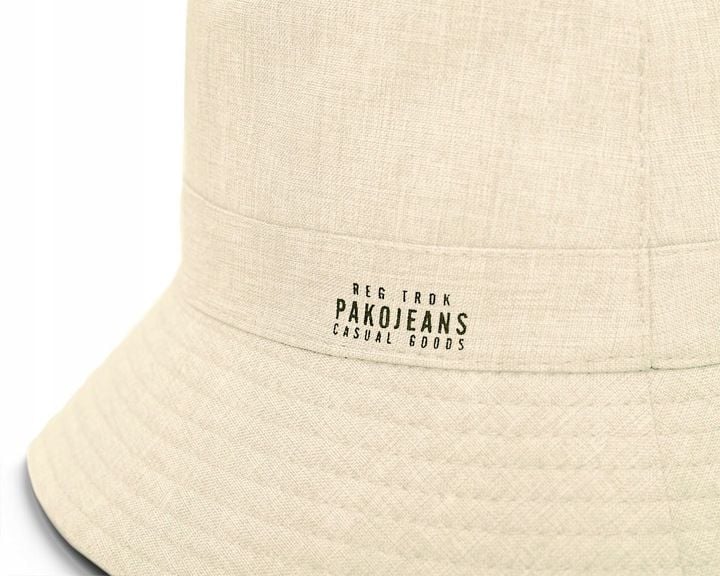 KAPELUSZ Letni z SIATKĄ Rybacki Bucket Hat KREMOWY Bawełniany Pako Jeans zdjęcie 4