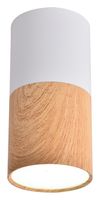 Tuba 1x15W GU10 drewniany+biały śr. 5,8 cm
