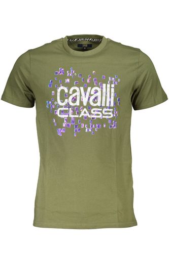 KOSZULKA CAVALLI CLASS Z KRÓTKIM RĘKAWEM MĘSKA ZIELONA XL na Arena.pl
