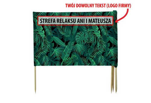 PARAWAN PLAŻOWY Dżungla z indywidualnym  napisem 5 PANELI 23.5 na Arena.pl