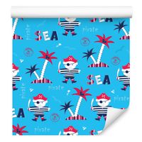 Tapeta dla chłopca piraci palmy napisy kreskówka