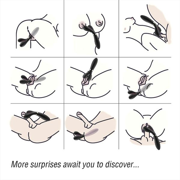 Podwójny Wibrator Masażer Stymulator 9 Trybów 19Cm zdjęcie 4