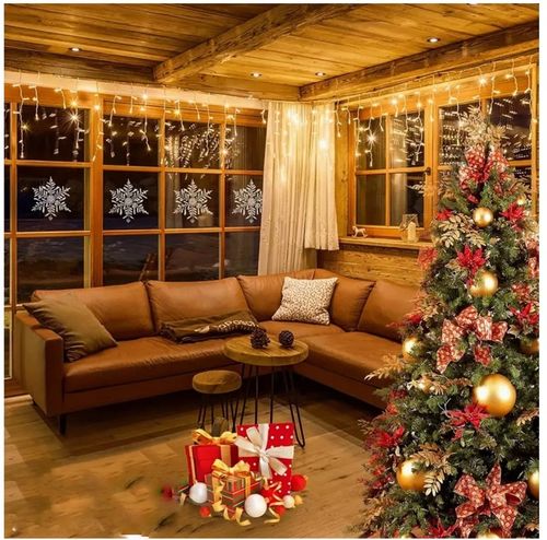 Lampki Zewnętrzne Sople LED 500 23m Biały Ciepły Światełka Świąteczne na Arena.pl