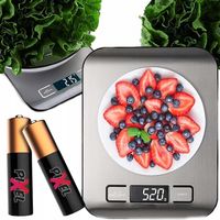 PRECYZYJNA WAGA KUCHENNA 10kg / 1g DOMOWA ELEKTRONICZNA TARA LCD + BATERIE