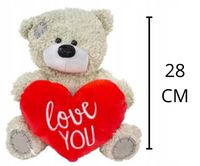 PLUSZOWY MIŚ Z SERCEM DO WYBORU I LOVE YOU NA PREZENT