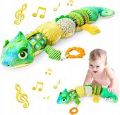Pluszowa zabawka dla niemowląt, Kameleon z linijką, chwytak szumiś