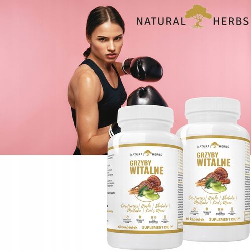 Maitake Lions Mane Shiitake Cordyceps Reishi 2x60k na Arena.pl