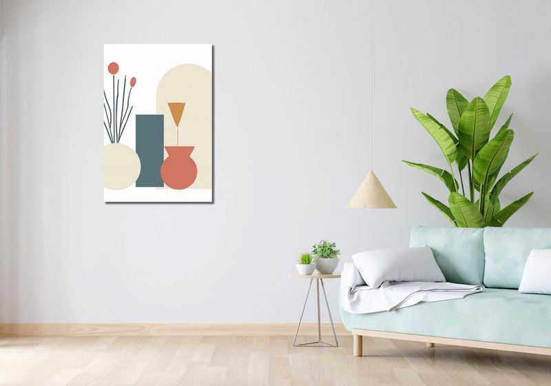Obraz 60x90cm Kremowe Wazony zdjęcie 2