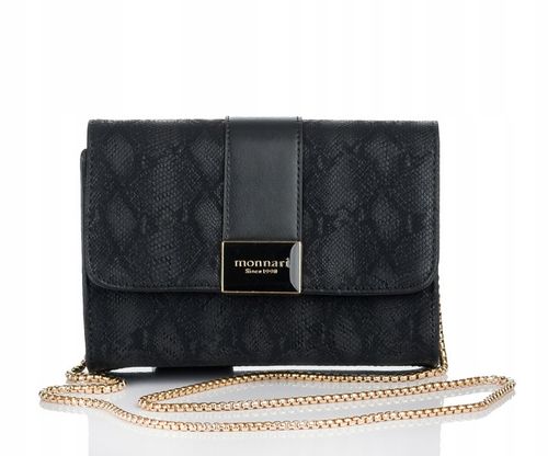 TOREBKA LISTONOSZKA MONNARI WIZYTOWA KOPERTÓWKA Czarna na łańcuszku na Arena.pl