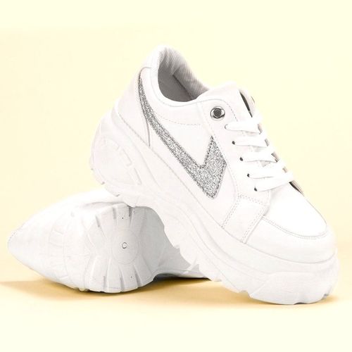 Białe Sneakersy Na Platformie r.40 na Arena.pl