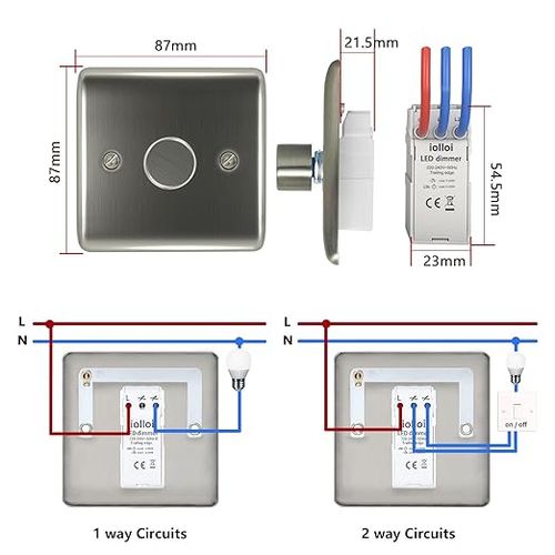 Obrotowy Dimmer Switch do ściemnialnych LED/żarówek/lamp na Arena.pl