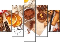 105CM 150CM ZEGAR 5 ELEM DOMOWE CIASTECZKA DRUK OBRAZ