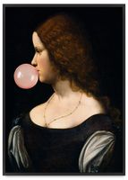 Plakat ramka portret z balonem profil 61x91 cm w czarnej ramie