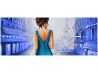 100X40CM ZEGAR ZEGAR ŚCIENNY FRANCUZKA SUKNI OBRAZ