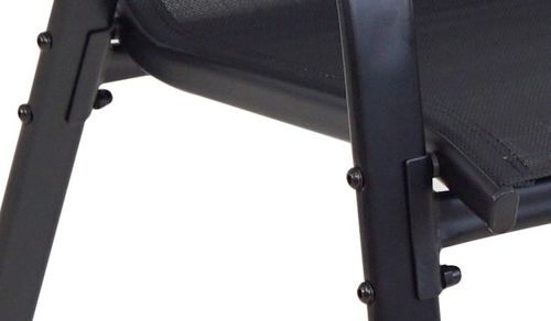 KOMPLET MEBLI BALKON OGRÓD TARAS STÓŁ + 2x KRZESŁA TERNI 60 MI CZARNY na Arena.pl