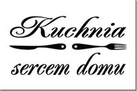 90 60CM OBRAZ NAPIS ...KUCHNIA SERCEM DOMU DRUK PŁÓTNO RAMA