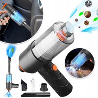 PRZENOŚNY RĘCZNY ODKURZACZ SAMOCHODOWY DMUCHAWA PYŁU AKUMULATOR Z DYSZAMI