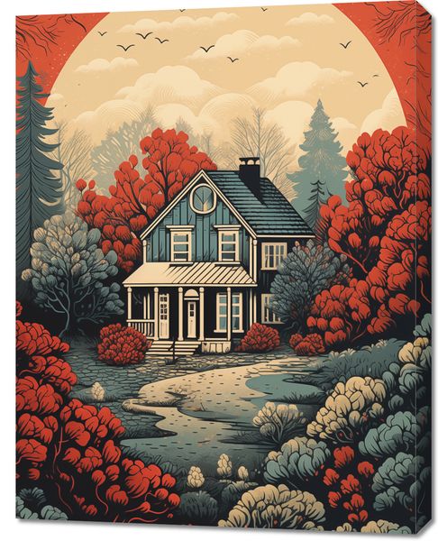 Obraz 70x90cm Idylla Rustykalna zdjęcie 1