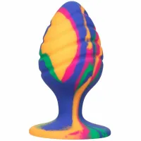 calexotics cheeky medium tie dye silikonowa zatyczka anatomiczna z