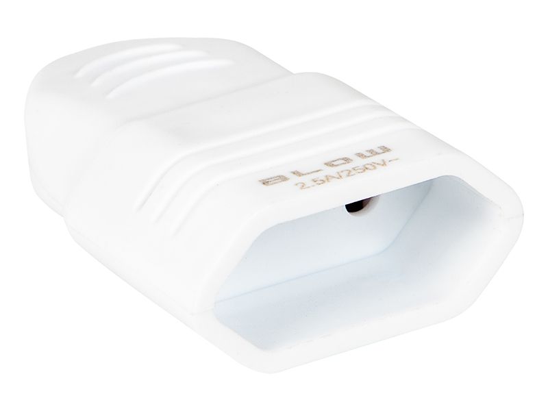 Gniazdo GN-11 PR płaskie białe zdjęcie 1