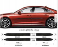 Audi A8 2018+ Listwy CZARNE Boczne Drzwi