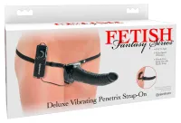pipedream fetish fantasy strap-on z funkcją wibracji, czarny, 19 cm