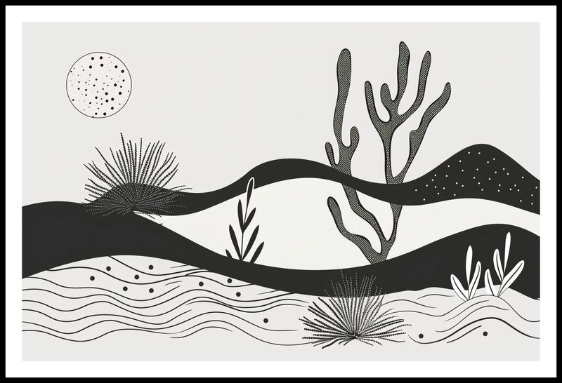 Plakat 91,5x60cm Ogród przy Nocy zdjęcie 3