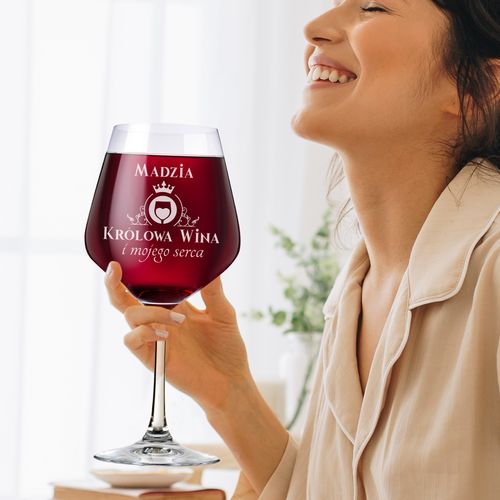 Kieliszek do wina XXL 860 ml MEGA z GRAWEREM dla niej + PUDEŁKO na Arena.pl