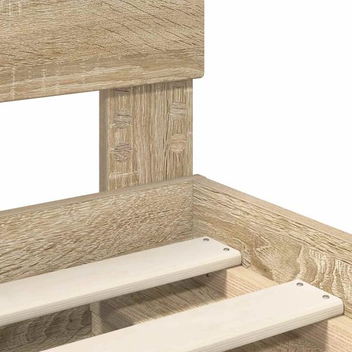 Ramka łóżka Dąb wędzony 150 x 200 cm Materiał drewnopochodny na Arena.pl