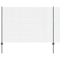Ogrodzenie z słupkami Zielony 1.5 x 50 m Stal