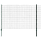 Ogrodzenie z słupkami Zielony 1.5 x 50 m Stal