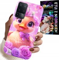 ETUI DO OPPO F19 PRO - SŁODKA KACZUCHA, KACZKA NA RÓŻOWYM TLE