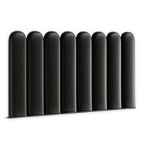 Panele Tapicerowane Na Ścianę Eko Skóra PŁOTEK Grafitowy 60cm x 30cm