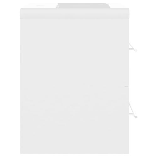 Szafka z wbudowaną umywalką, biała, materiał drewnopochodny na Arena.pl