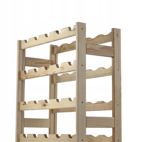 STOJAK REGAŁ NA WINO BUTELKI DREWNIANY 20 BUTELEK PÓŁKA NA ALKOHOL na Arena.pl