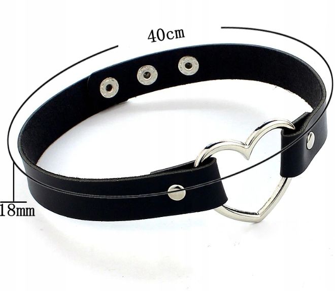 Modny choker Punk Gothic Steam Punk czarny zdjęcie 10