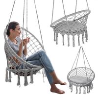 fotel wiszący bocianie gniazdo hamak boho, huśtawka z poduszką szara kr33sz