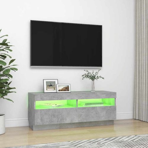 Szafka pod TV z oświetleniem LED, szarość betonu, 100x35x40 cm na Arena.pl