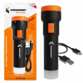 Vergionic latarka akumulatorowa led 2 tryby usb latarka robocza kemping