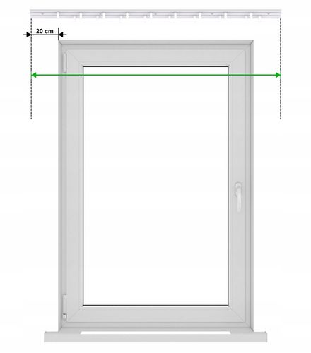 Karnisz sufitowy podwójny PCV 320 cm szyna sufitowa II TOROWA na Arena.pl