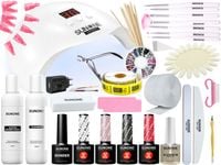 Zestaw do hybryd ALL IN ONE lampa LED UV 48W Lakiery Płyny Akcesoria
